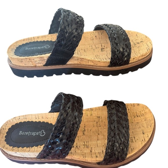 BareTraps Black Double-Strap Sandals - Picture 4 of 7